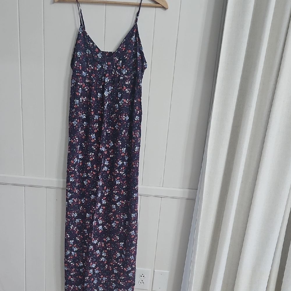 Gap Floral Cotton Maxi Dress Sleeveless Casual Summer Dress Size M